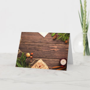Christmas Wood Scene Card
