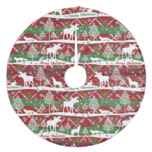 Christmas Woodland Animals Fleece Tree Skirt