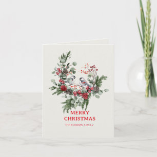 Christmas Woodland Minimalist Simple Holiday 1  Card