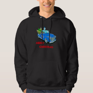 Christmas Woody Truck Tree Gift For Xmas Vacation Hoodie