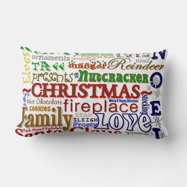 Christmas Word-Art - Pillow (Front)