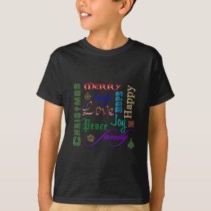 Christmas Word Picture Colour T-Shirt