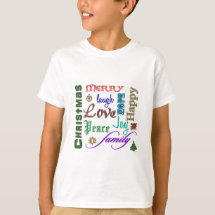 Christmas Word Picture Colour T-Shirt