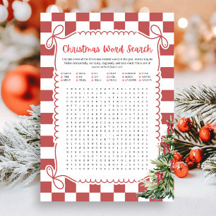 Christmas Word Search Game Holiday Card