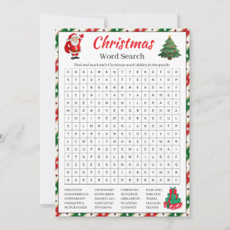 Christmas Word Search Puzzle | Fun Holiday Word Invitation