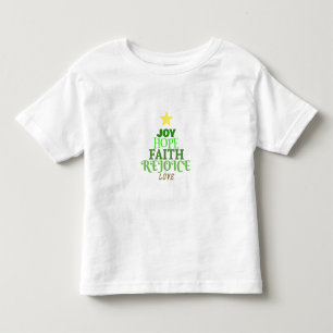 Christmas Words Christmas Tree Toddler T-Shirt