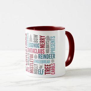 Christmas Words Holiday Coffee Mug