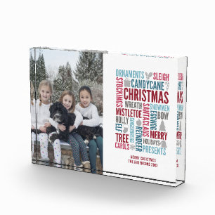 Christmas Words Holiday Photo Block