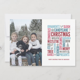 Christmas Words Holiday Photo Card