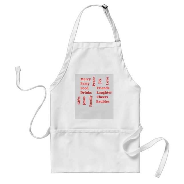 christmas words in bold typography fun gift   standard apron (Front)