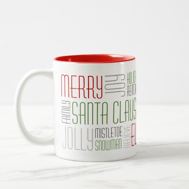 Christmas Words Mug - Holidayzfordayz (Left)