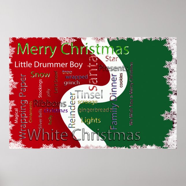 Christmas words Related Text Poster (Front)