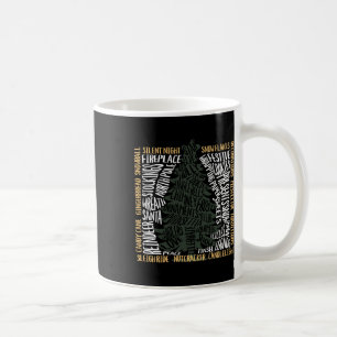 Christmas Words Tree Unique Holiday Design Coffee Mug