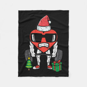 Christmas Workout Heart Lifting Xmas Gym Exercise Fleece Blanket