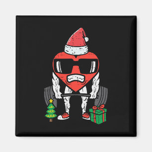 Christmas Workout Heart Lifting Xmas Gym Exercise Magnet