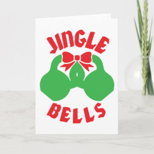Christmas Workout Motivation Jingle "Kettle Bells" Holiday Card