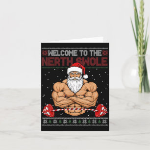 Christmas Workout Welcome To North Swole Xmas Gym  Card