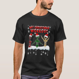 Christmas Workout Wine Bottle Opener Funny Wine Lo T-Shirt