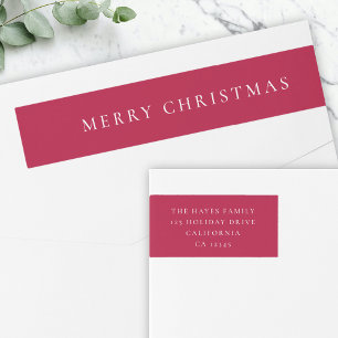 Christmas Wrap Label   Holiday Envelope Sticker