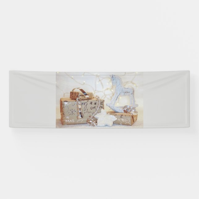 Christmas Wrapped Parcels Banner (Horizontal)