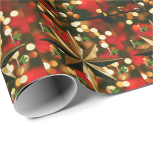 Christmas Wrapping Paper Candle