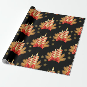 Christmas Wrapping Paper Candles
