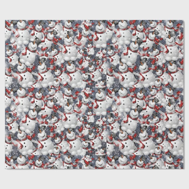 Christmas Wrapping Paper Cute Holiday Gift  (Flat)