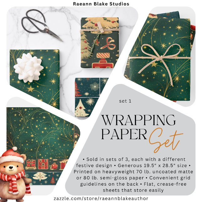 Christmas Wrapping Paper Flat Sheet Set 1 (Creator Uploaded)