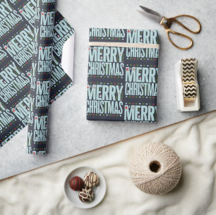 Christmas Wrapping Paper Flat Sheet Set of 3