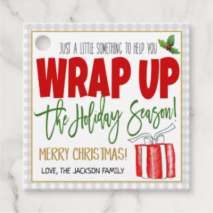 Christmas Wrapping Paper Gift Tag
