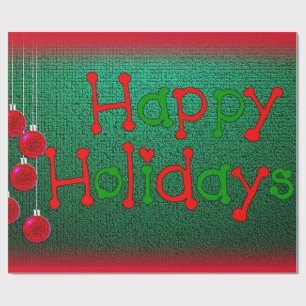 Christmas Wrapping Paper Happy Holidays