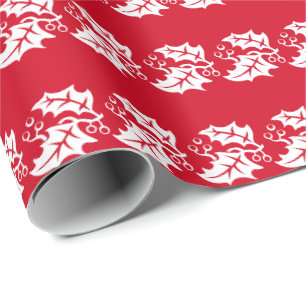 Christmas Wrapping Paper-Holly Wrapping Paper
