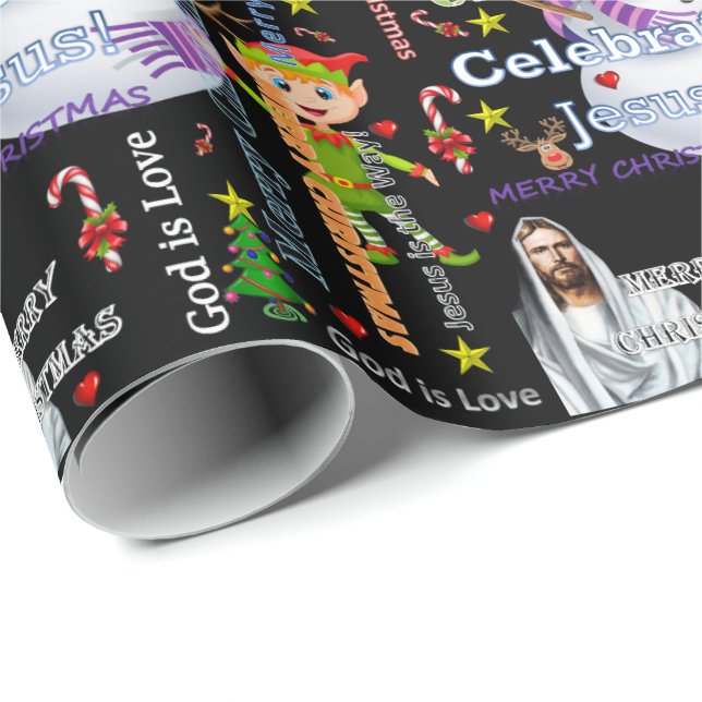 Christmas Wrapping Paper Jesus Santa (Roll Corner)