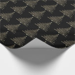 Christmas Wrapping Paper-Oh Christmas Tree Wrapping Paper<br><div class="desc">Holiday gift wrapping paper shown in Black with a magical Christmas Tree print in Brown/Gold. Change background colours if you prefer.  See the coordinating Oh Christmas tree in Rainbow stick-on Tags to complete your gift wrap. Happy Holidays!
Customise this paper or buy as shown.</div>