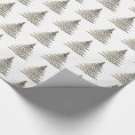 Christmas Wrapping Paper-Oh Christmas Tree Wrapping Paper<br><div class="desc">Holiday gift wrapping paper shown in White with a magical Christmas Tree print in Brown/Gold. Change background colours if you prefer.  See the coordinating Oh Christmas tree stick-on Tags to complete your gift wrap. Happy Holidays!
Customise this paper or buy as shown.</div>