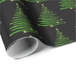 Christmas Wrapping Paper-Oh Christmas Tree Wrapping Paper<br><div class="desc">Holiday gift wrapping paper shown in Black with a magical Christmas Tree print. Change background colours if you prefer. Happy Holidays!
Customise this paper or buy as shown.</div>