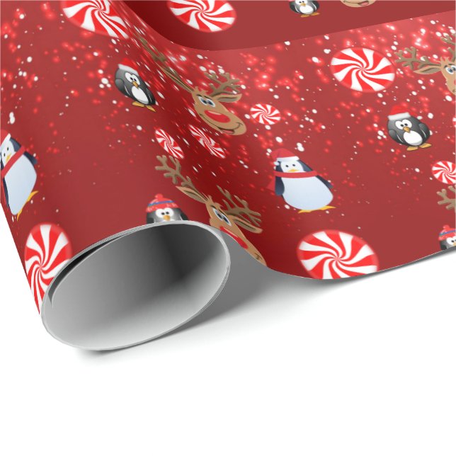 Christmas Wrapping Paper Penguin (Roll Corner)