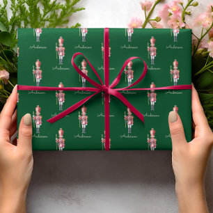 Christmas Wrapping Paper Personalised Nutcracker 