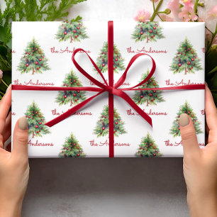 Christmas Wrapping Paper, Personalised White Xmas Wrapping Paper