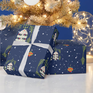 Christmas Wrapping Paper Pine branch Arch