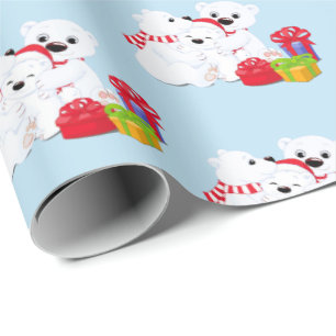 Christmas Wrapping Paper Polar Bears