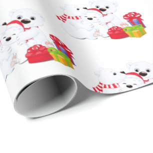Christmas Wrapping Paper Polar Bears