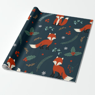 Christmas Wrapping paper (Red Fox Theme)