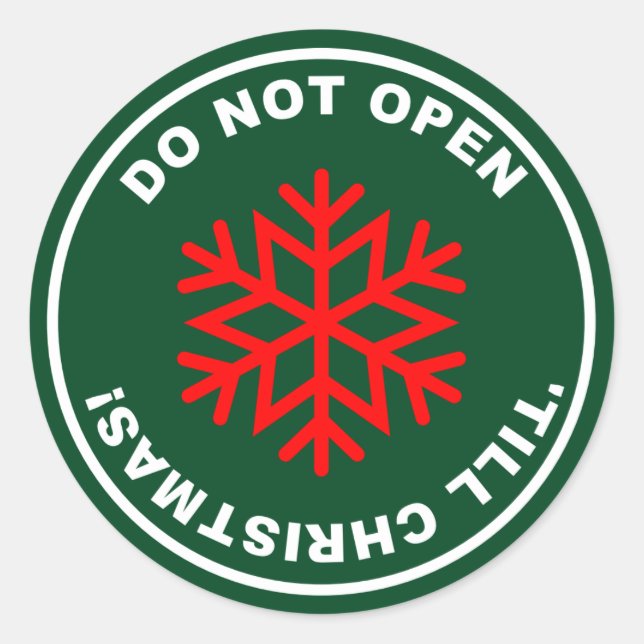 Christmas Wrapping Paper Round Stickers (Front)