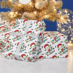 Christmas Wrapping Paper Santa's Helper Elf