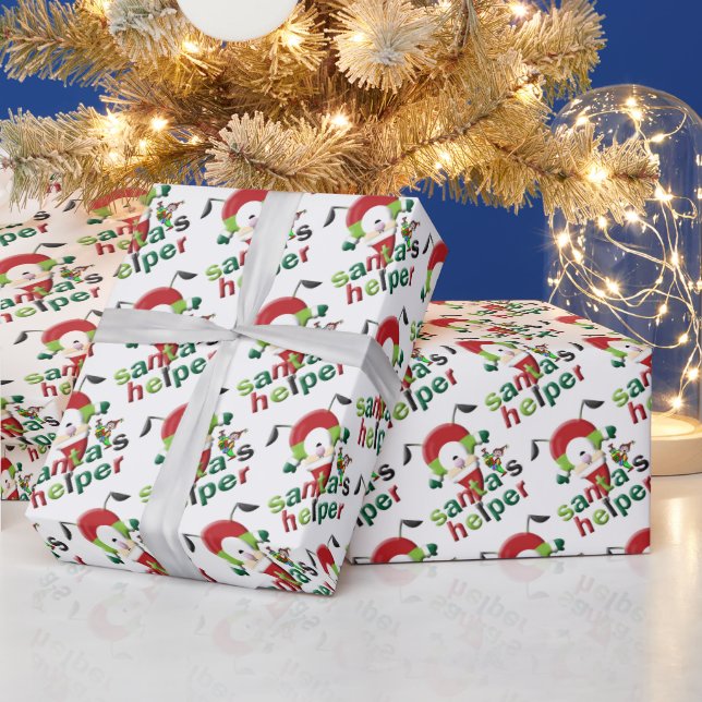 Christmas Wrapping Paper Santa's Helper Elf (Holidays)