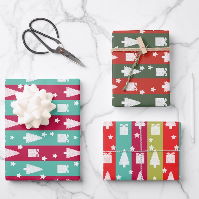 Christmas Wrapping Paper Sheet | One Owl Artist (Front)