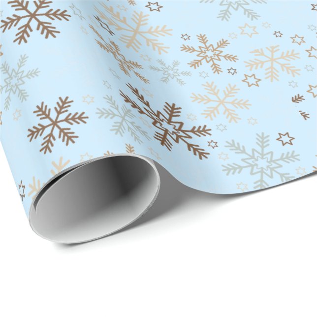 Christmas Wrapping Paper-Snowflakes Wrapping Paper (Roll Corner)