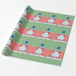 Christmas Wrapping Paper Snowman
