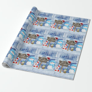 Christmas Wrapping Paper Snowman